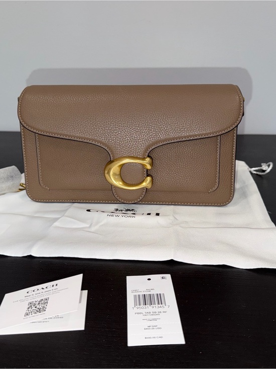 Coach Handbags - SOLD - NWT Coach Tabby 26 Shoulder bag in Dark Stone with Gold Hardware